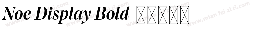 Noe Display Bold字体转换